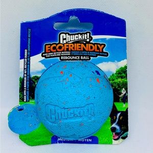 Chuckit! Dog Fetch Toy RECYCLED RUBBER REBOUNCE BALL Eco-Friendly MEDIUM NEW!!!
